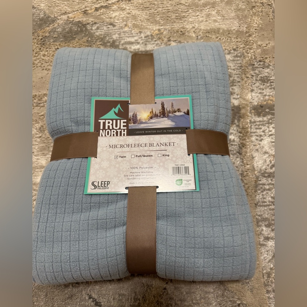 Philosophy Light Blue Microfleece Blanket